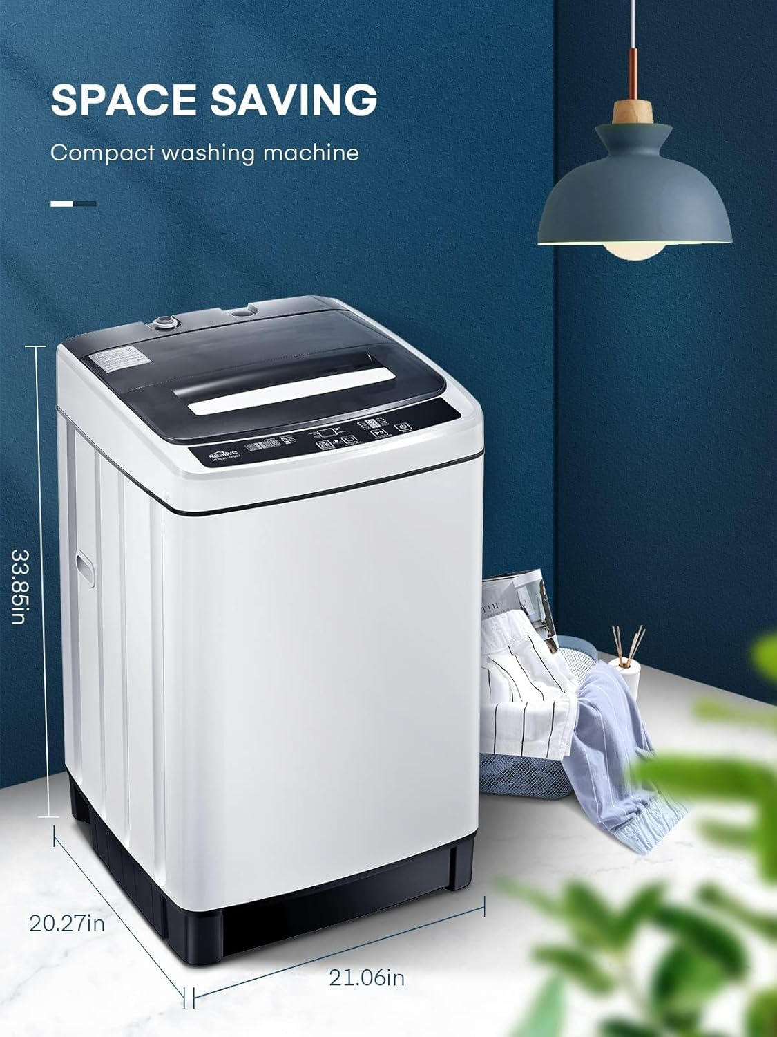 11.2lbs Fully Automatic Washing Machine with Spinner, Portable, 8 Programs