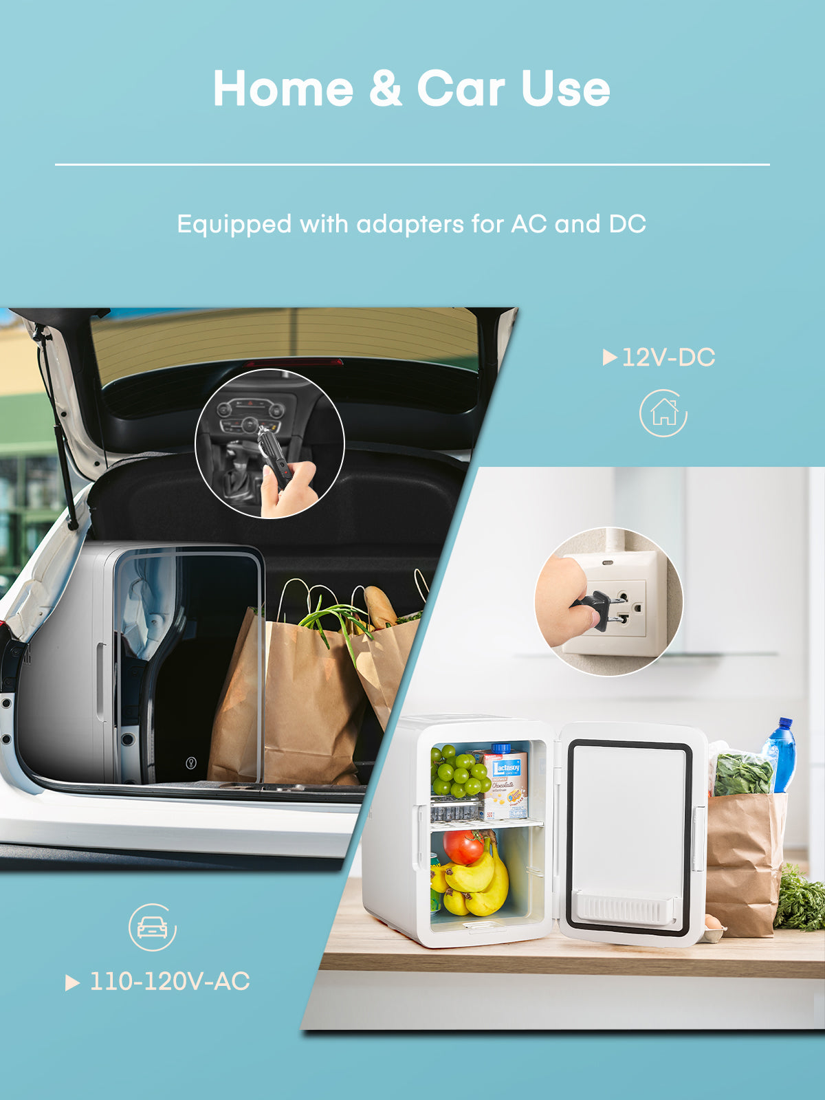 10 L Mini Fridge, Small Bedroom Refrigerator Led Mirror Door with 3-Mode, Cooler & Warmer for Dorm, Office