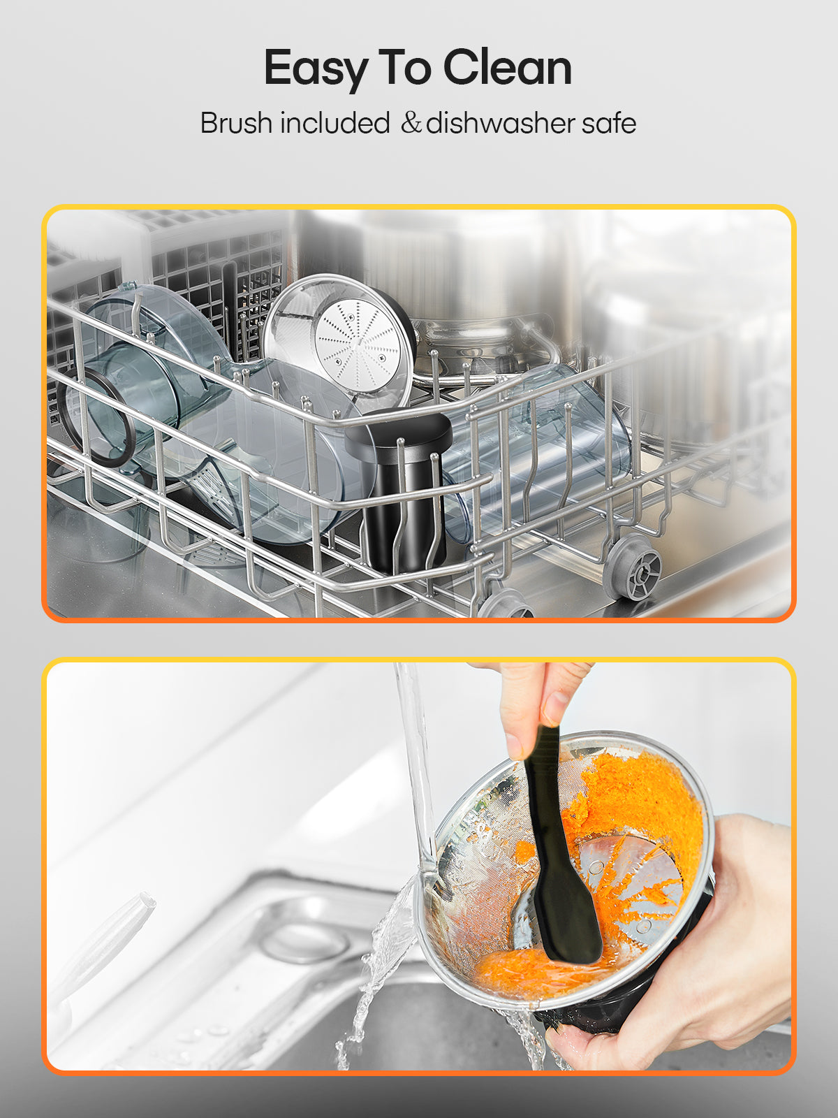 FOHERE Juicer Machines, Juicer Machines Vegetable and Fruit Easy to Clean with 3" Wide Mouth, Compact Centrifugal Juicer Extractor Anti-Drip with Dual Speeds, Recipe & Brush