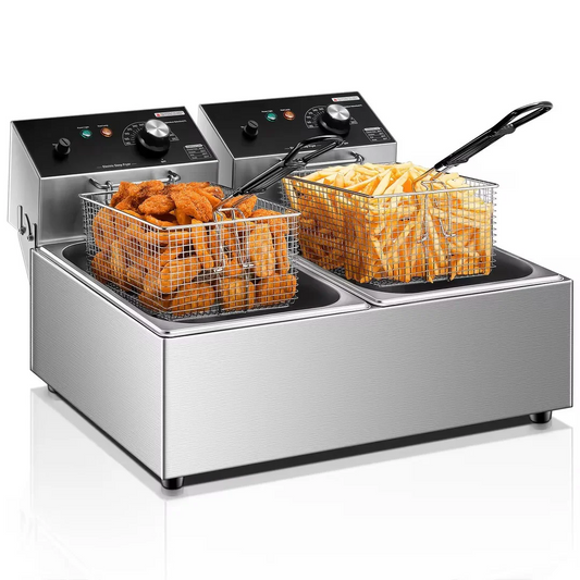 20.7Qt Electric Deep Fryer with Basket, 3400W with Temperature Control