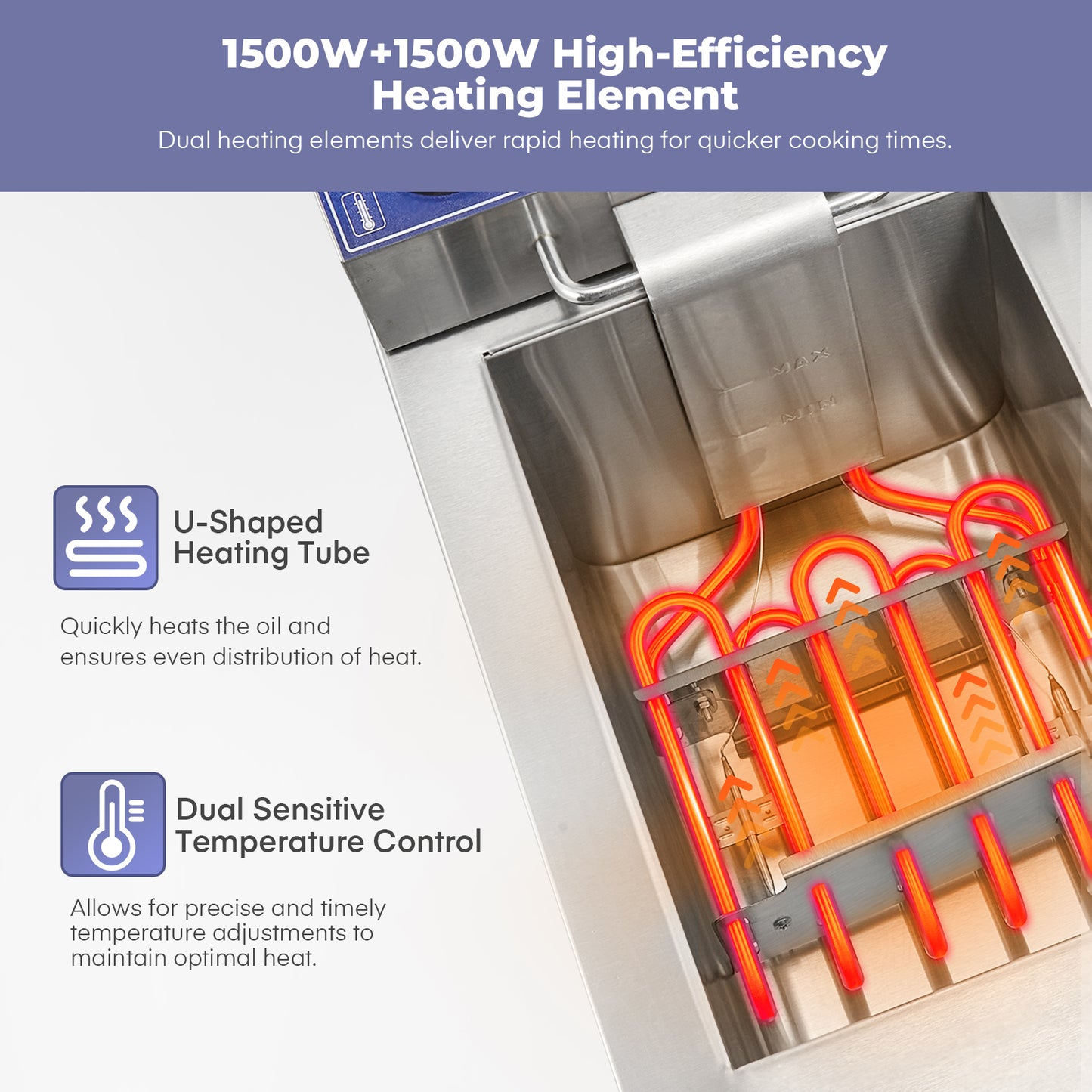 FOHERE Deep Fryer with Basket and Lid, 23.3Qt/22L Electric Deep Fryer with Oil Filtration, Time & Temp Control, 3000W