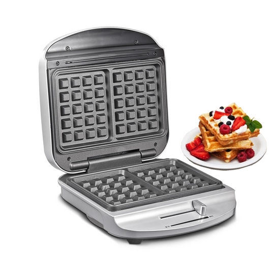𝟏𝟎𝟎𝟎𝐖 Square Belgian & Classic Waffle Maker 𝟐-𝐒𝐥𝐢𝐜𝐞, Waffle Iron with Nonstick Surface for Easy Cleanup, Waffles Ready in 3-5 Minutes, Browning Control, Indicator Lights, Compact Design for Easy Storage, Quick Breakfast, Nonslip Feet, Black, New